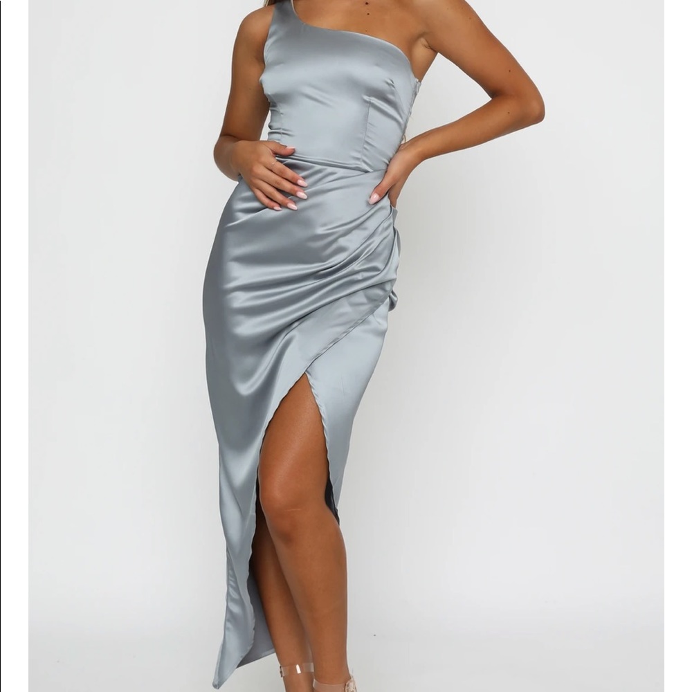 Satin One Shoulder Dress